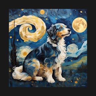 Dog In Starry Night T-Shirt