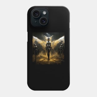 Dark Angel. Black and Gold Phone Case