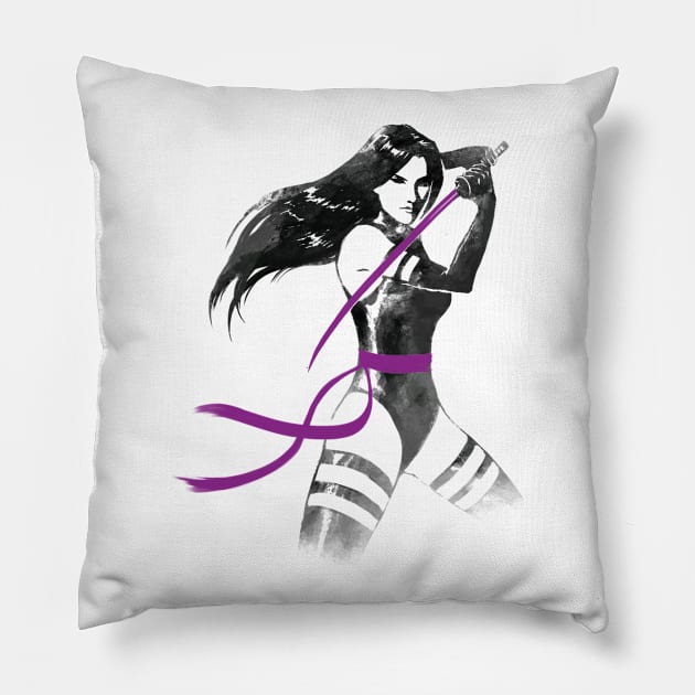 Psylocke Pillow by GoldenLegend