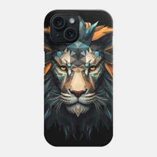 Lion in low poly style Phone Case