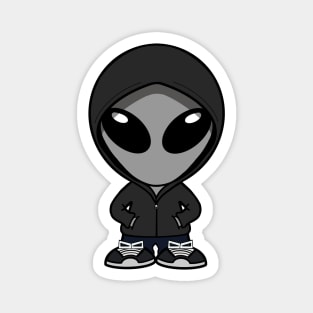 Gray Space Alien Character Magnet