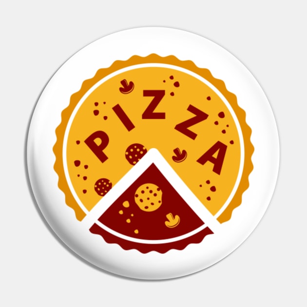 Pizza Slices Logo Pin by Kacica