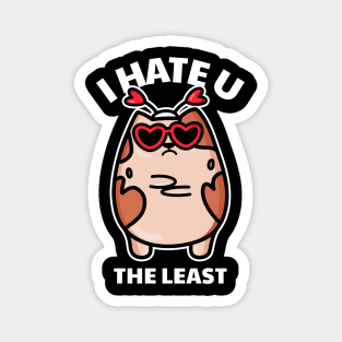 I Hate U the Least Cat Funny Valentines Day Anti Valentines Day Magnet