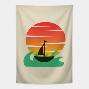 Sailing Into the Sunset Tapestry
