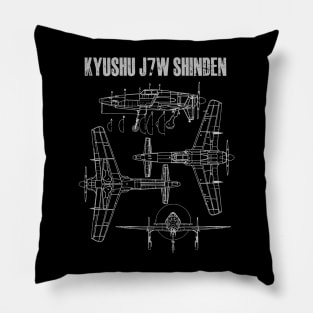 Kyushu J7W Shinden Blueprint Pillow