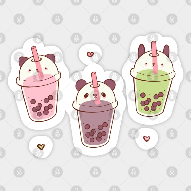 Made this kawaii style boba cup sticker : r/Kawaii