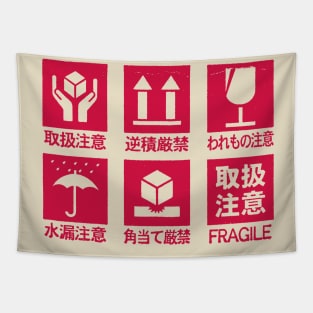 Handle with care (Red version) Tapestry