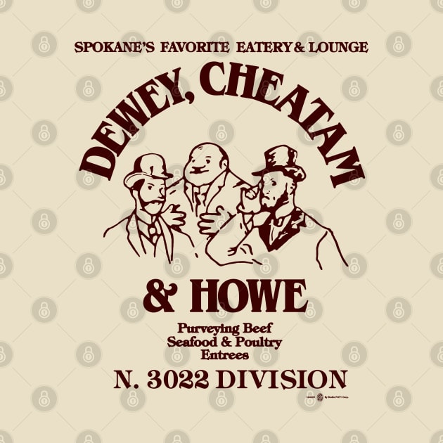 Vintage Dewey Cheatam & Howe Spokane Restaurant by StudioPM71