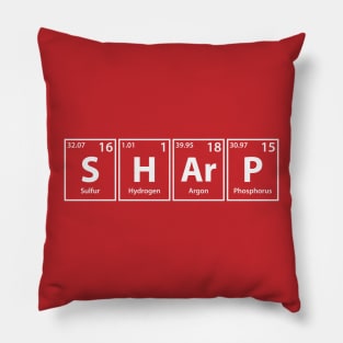 Sharp (S-H-Ar-P) Periodic Elements Spelling Pillow