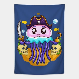 Jellyfish Pirate Party Day Tapestry