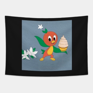 Orange Bird Tapestry