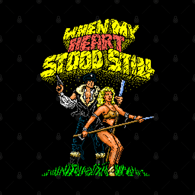 When My Heart Stood Still Valentines 8 Bit Art by 8 Fists of Tees