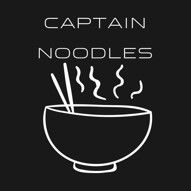 Captain Noodles Typography White Design by Stylomart
