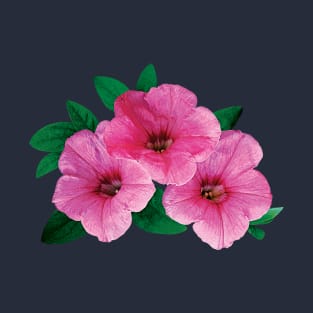 Petunias - Three Pink Petunias T-Shirt