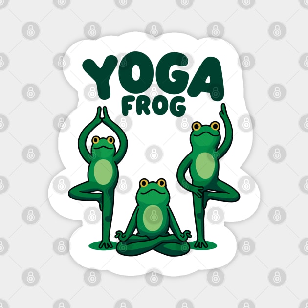 Yoga Frogs Magnet by JessArty