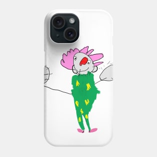 Spikey Killer Klown Drawing By Max Phone Case