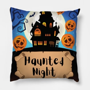 Haunted night Pillow