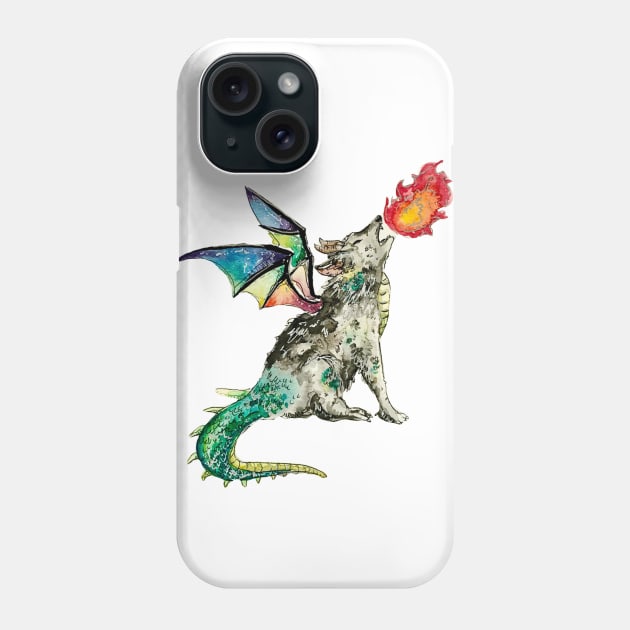 Wolf Dragon Phone Case by aquabun