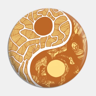 Terracotta Abstract Yin Yang Pin