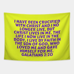 Bible Verse Galatians 2:20 Tapestry