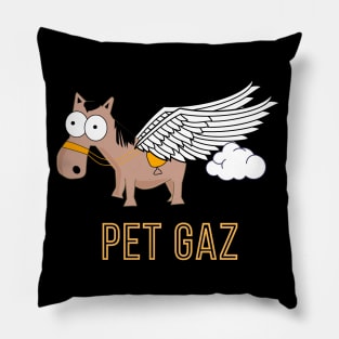 Pegasus Pet Gaz Funny French Pun About Farts Pillow