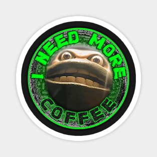 I Need More Coffee - Funny Hard Hat Sticker Magnet