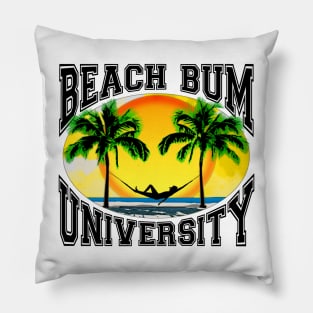 Beach Bum University Pillow