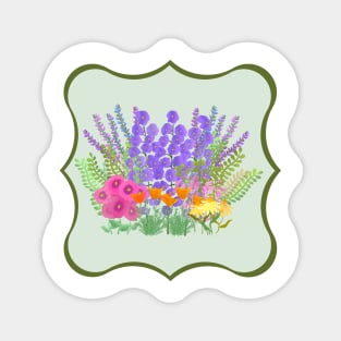 English Garden Stripes Magnet