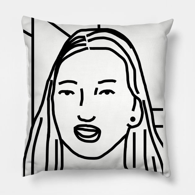 Distracted Boyfriend Meme the Distraction Outline Pillow by ellenhenryart