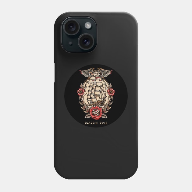 Ship Eagle American Traditional Tattoo Flash Phone Case by thecamphillips