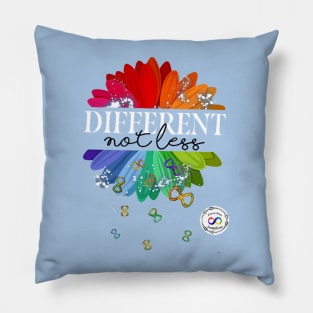 Different, Not less Flower Pillow