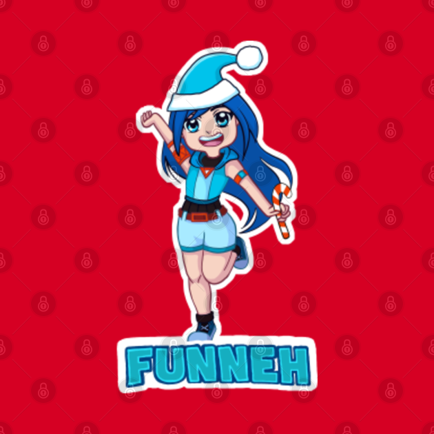 Funneh in a blue Christmas hat