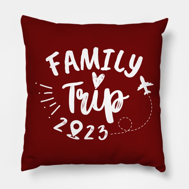 Family Trip 2023 Pillow by JunThara