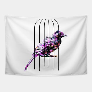 Bird in Cage Tapestry