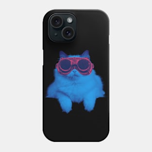 Cyberpunk Cat With Glasses Phone Case