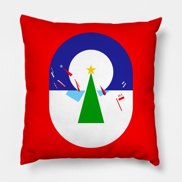 Constructivist Christmas Pillow by Ekliptik