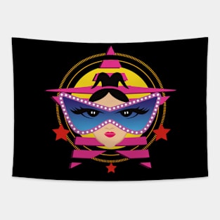 Fashion Girl Face Tapestry