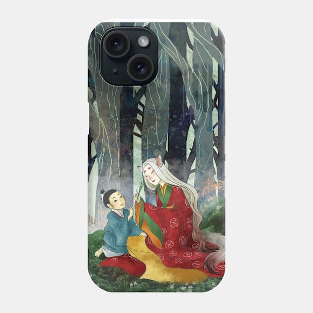 Kitsune nyobo: fox wife Phone Case by Lunares