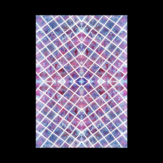 Abstract Blue and Purple Grid Pattern by ZeichenbloQ