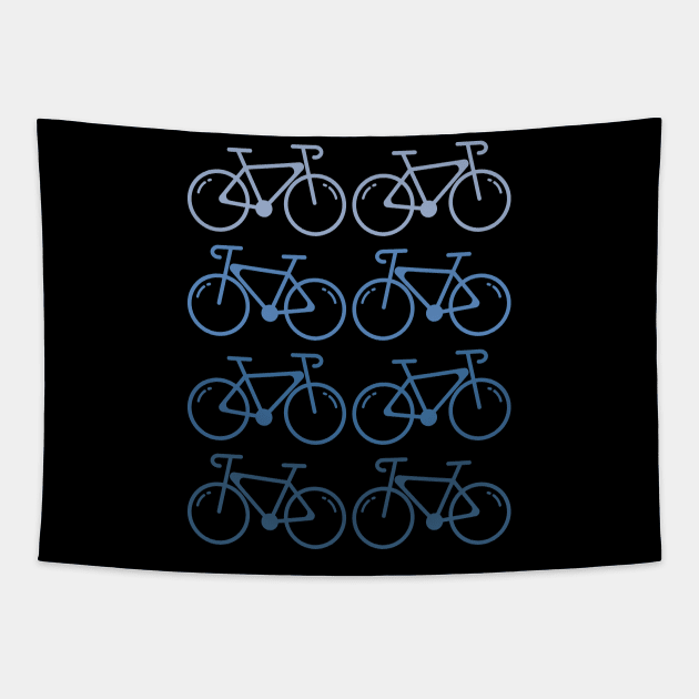 Classic Blue Bicycles Road Bike Sports Active Outdoor Lifestyle Cycling Tournament Design Gift Idea Tapestry by c1337s