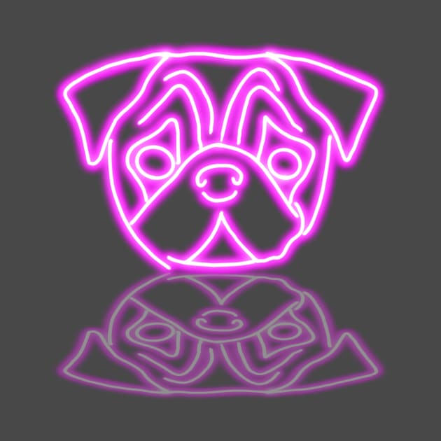 Neon puppy by LiliMagic