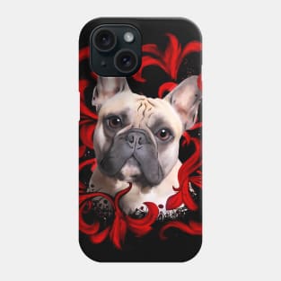 French bulldog, red leaves, frenchie lovers gift Edit Phone Case