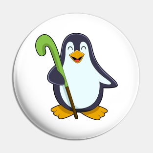 Penguin at Hockey with Hockey bat Pin