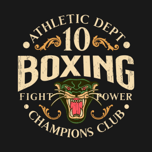 Boxing distressed panther emblem vintage T-Shirt