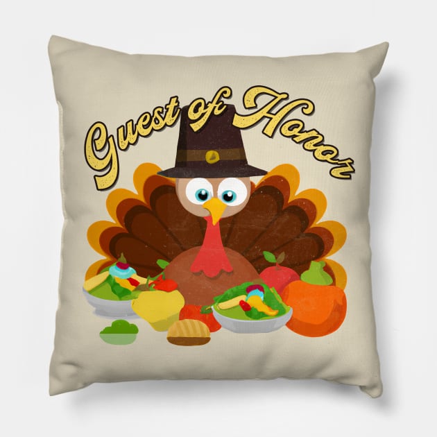 Thanksgiving Turkey Guest of Honor Pillow by karutees
