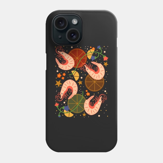 Pescatarian Christmas Dinner Phone Case by panco