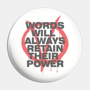 Words Power - V for Vendetta Pin