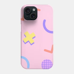 Aesthetic Geometric Patterns Risograph Floral Flowy Pattern Phone Case