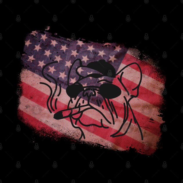 Best Dog Dad Ever American Flag by Hunter_c4 "Click here to uncover more designs"