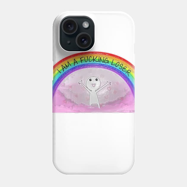 rainbow imma fuc**** loser funny says Phone Case by yrb barach